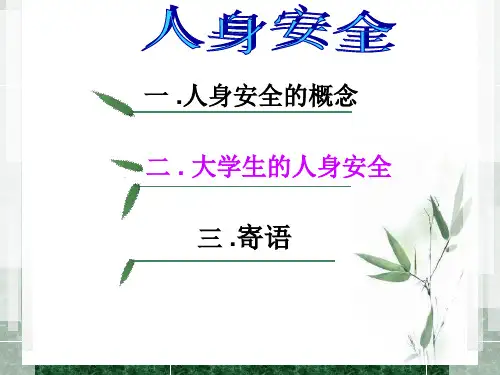 人身安全课件ppt