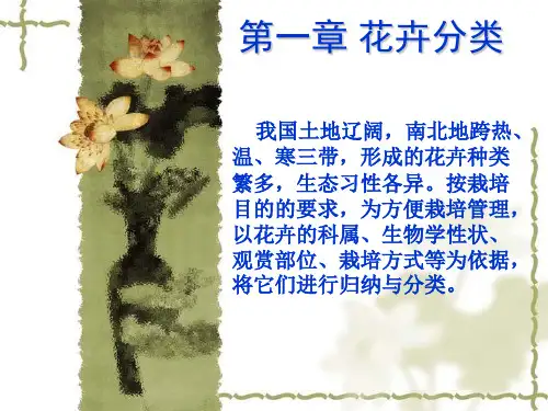 第一章 花卉分类