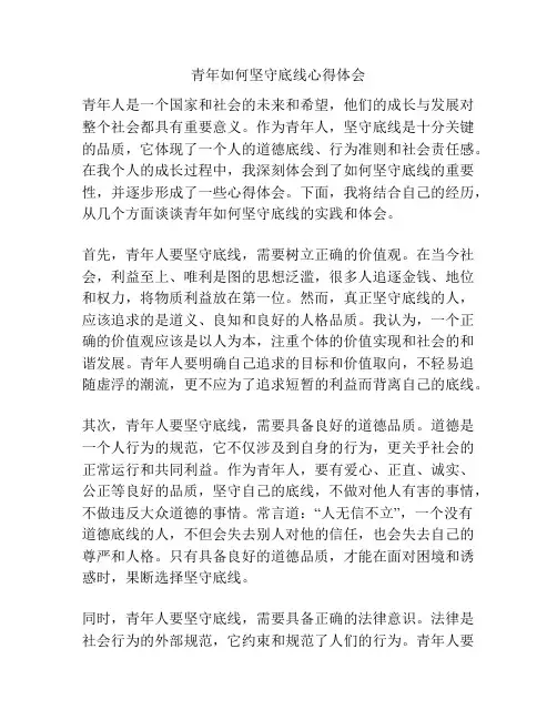 青年如何坚守底线心得体会