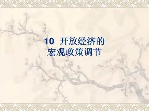 开放经济的宏观经济政策调节