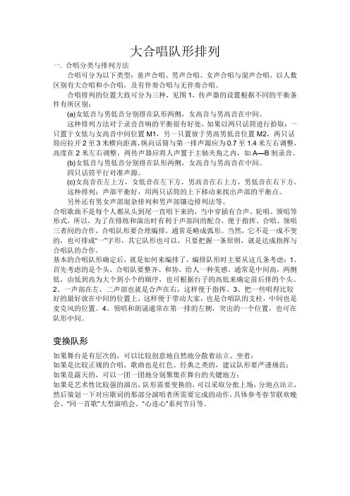大合唱队形排列