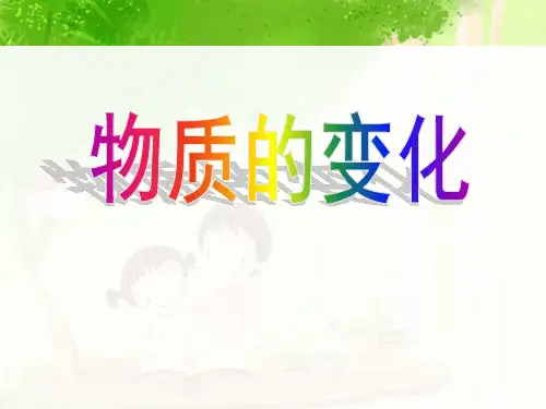 浙教版九年级科学上册 (物质的变化)课件