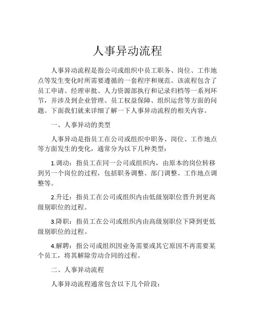 人事异动流程