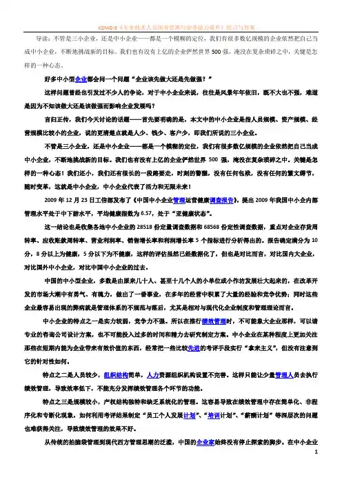 中小企业如何做大做强