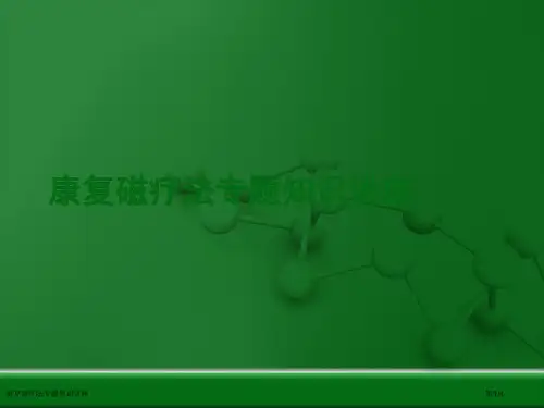 康复磁疗法专题知识讲座
