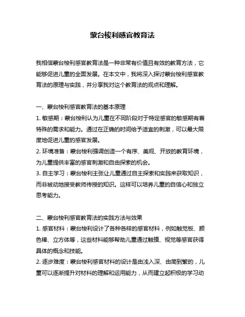 蒙台梭利感官教育法