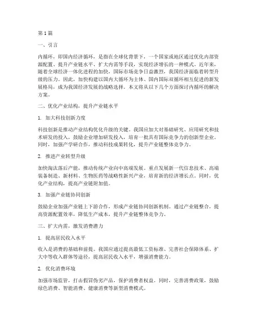 内循环的解决方案(3篇)