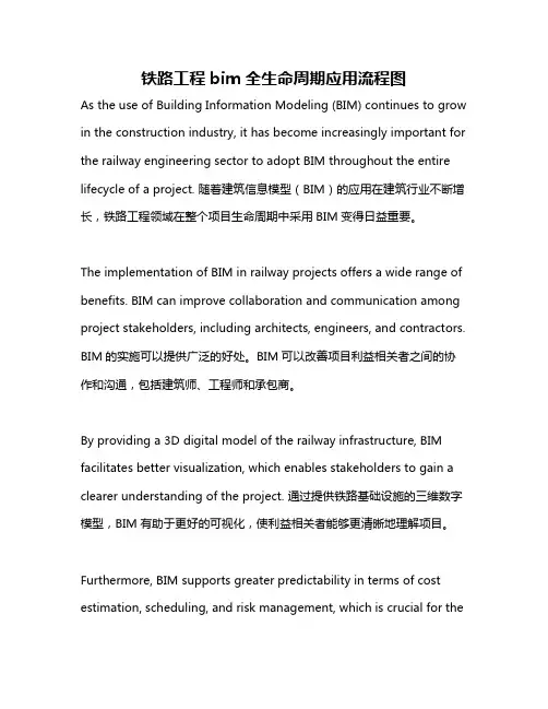铁路工程bim全生命周期应用流程图