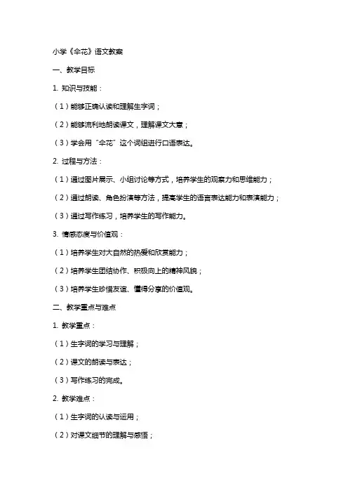 小学《伞花》语文教案