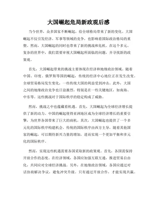 大国崛起危局新政观后感