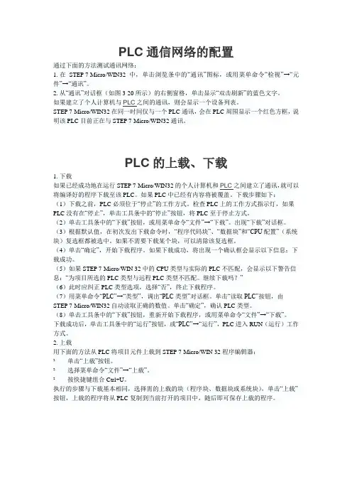 西门子PLC说明文档