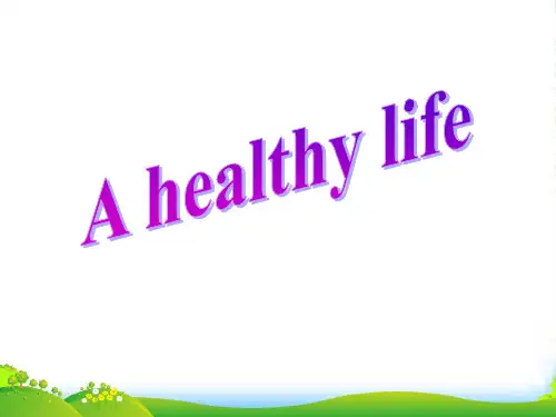 高中英语 unit 3 A healthy life课件 新人教版选修6