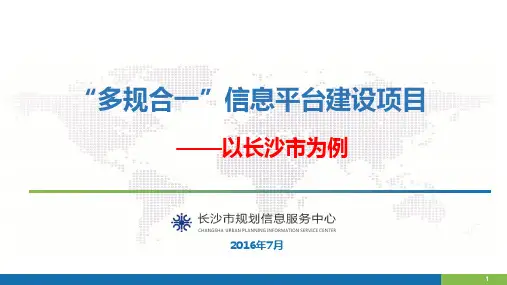“多规合一”信息平台建设方案(喻耀江)