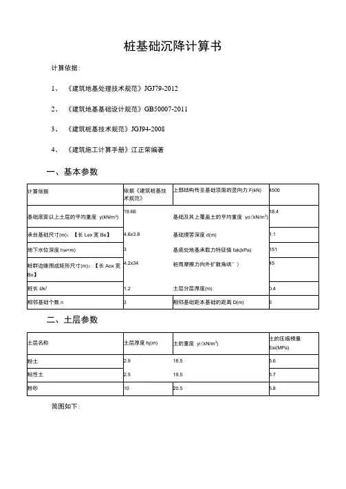 桩基础沉降计算书