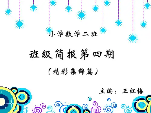 小学数学二班班级简报第四期(精彩集锦篇)