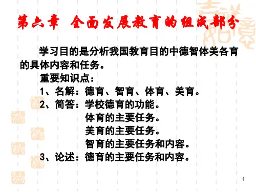 全面发展教育的组成部分ppt课件