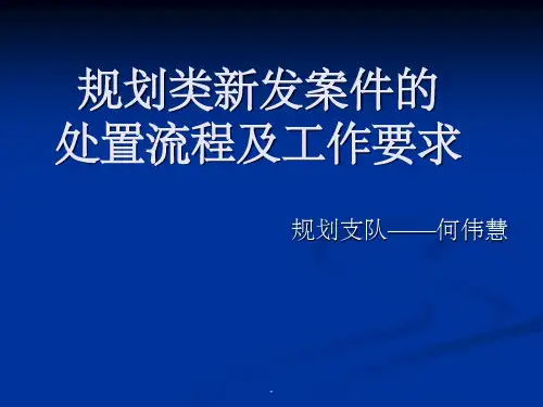 规划类案件处置一般流程及要求