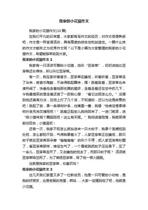 我家的小花猫作文（10篇）