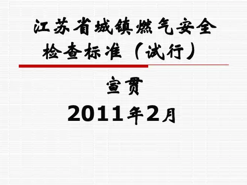 江苏省城镇燃气安全检查标准(试行)