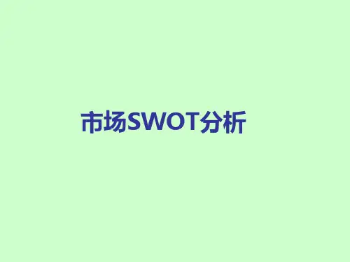 市场SWOT分析专业知识课件