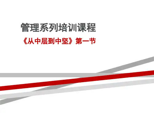 从中层到中坚(一)