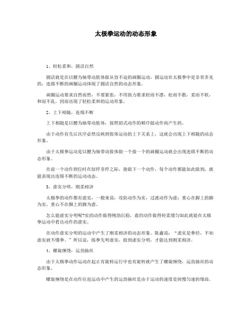 太极拳运动的动态形象