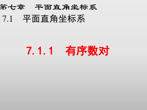 人教版七年级数学下册有序数对