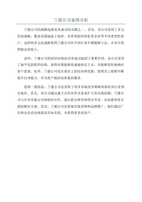 兰德公司案例分析