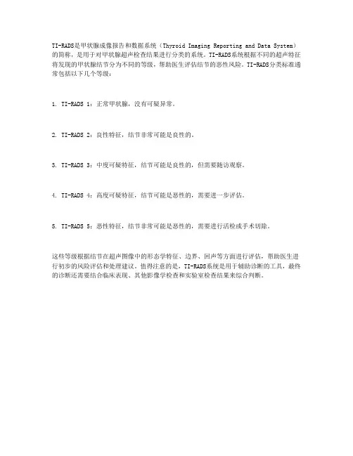 ti-rads分类标准