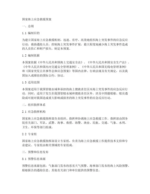国家海上应急救援预案