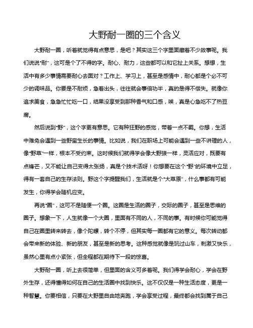 大野耐一圈的三个含义