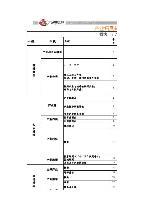 产业拓展知识体系  - 副本