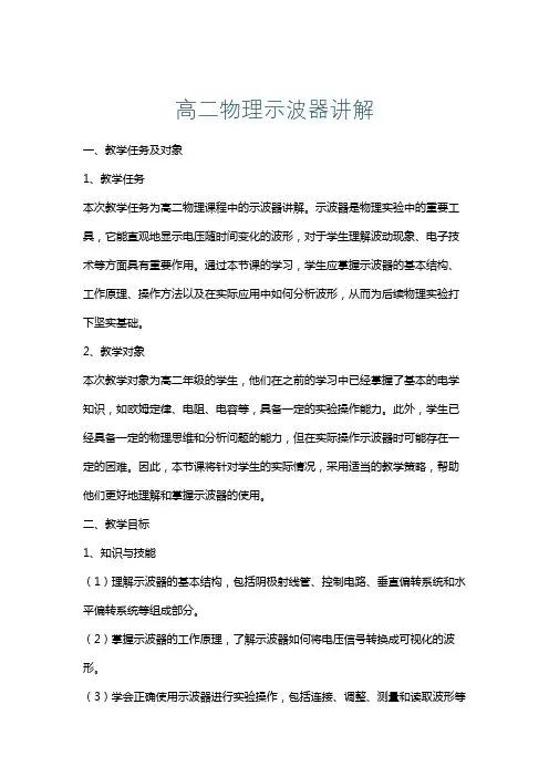 高二物理示波器讲解