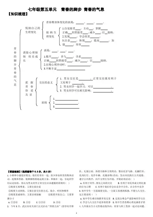 第五单元-青春的脚步-青春的气息(复习) (1)