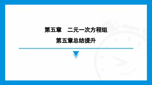 第五章二元一次方程组总结提升课件2024-2025学年   北师大版 八年级数学上册  