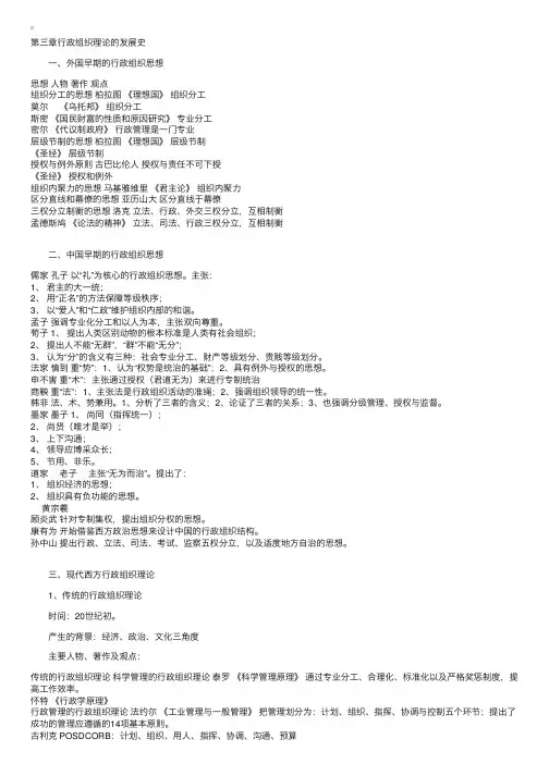 行政管理本科专业课程笔记第三章