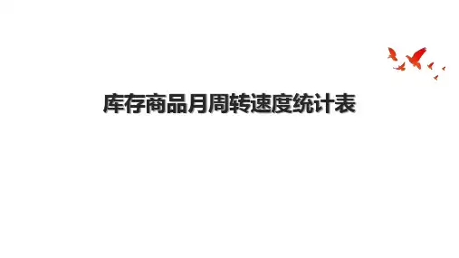 库存商品月周转速度统计表