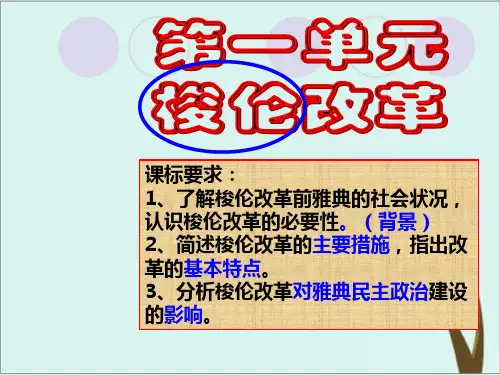 【人教版高中历史选修一  】梭伦改革 课件
