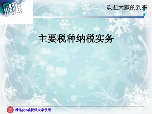 主要税种纳税实务