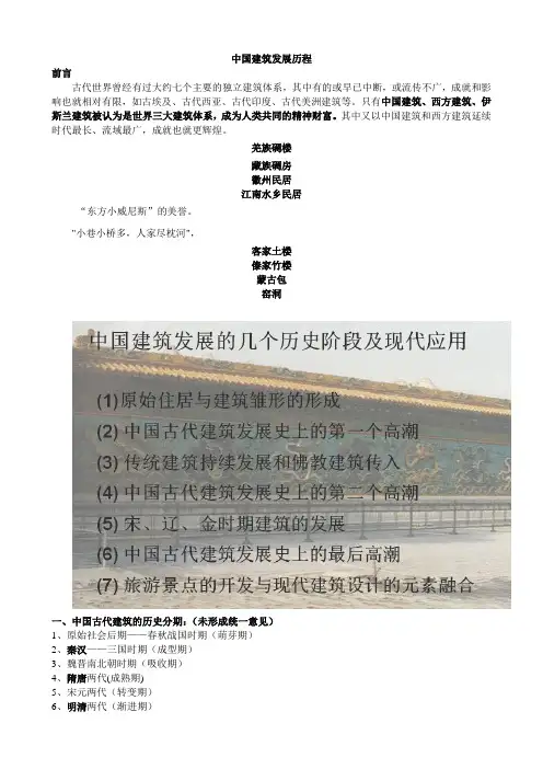 中国建筑发展历程