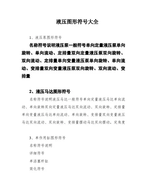液压图形符号大全