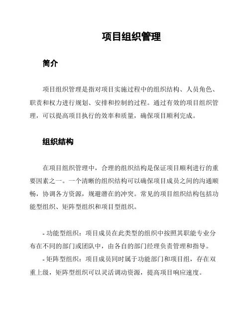项目组织管理