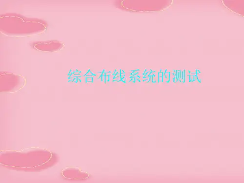 综合布线系统的测试(2021精选文档)