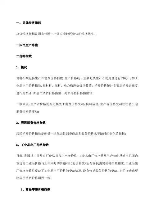 六大重要经济指标解释