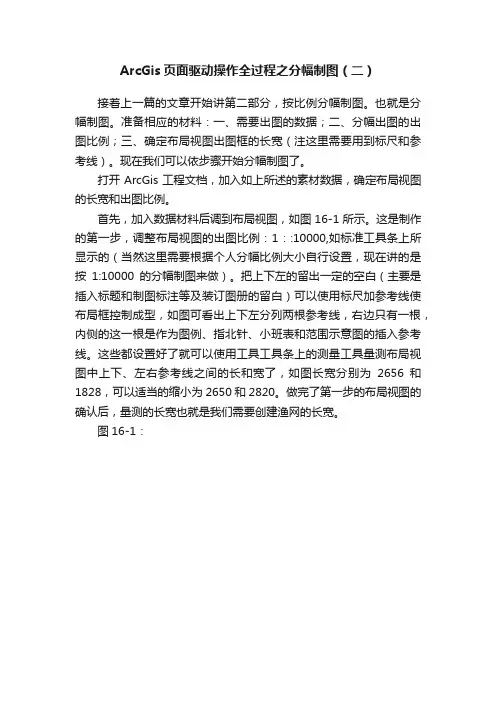 ArcGis页面驱动操作全过程之分幅制图（二）