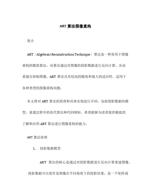 ART算法图像重构