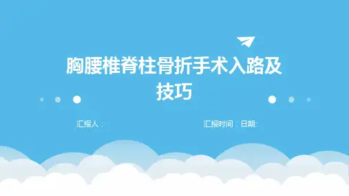 胸腰椎脊柱骨折手术入路及技巧