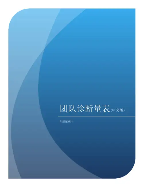 团队诊断量表说明手册-s(1)