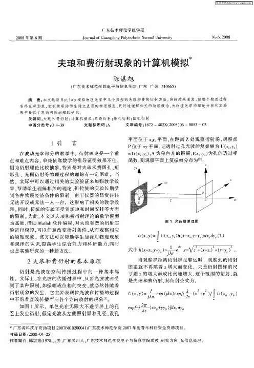 夫琅和费衍射现象的计算机模拟