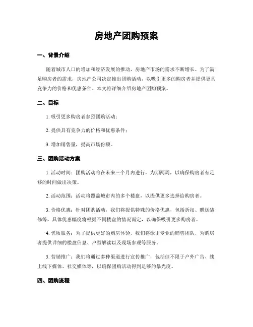 房地产团购预案